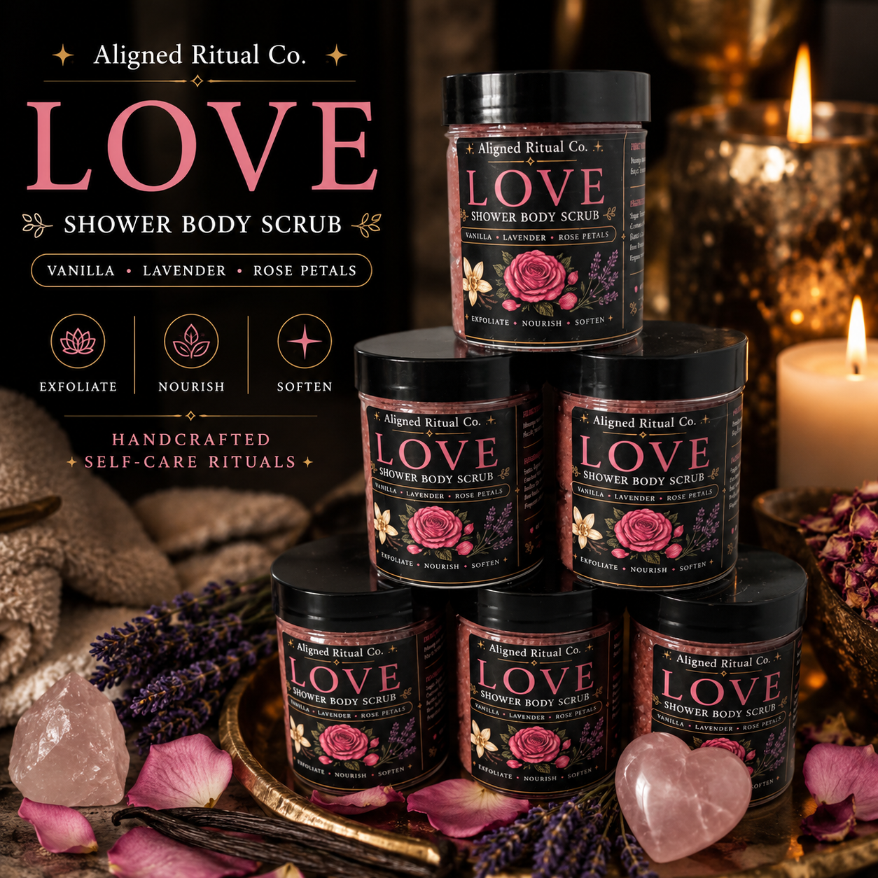Luxury Salt & Sugar Shower Body Scrub