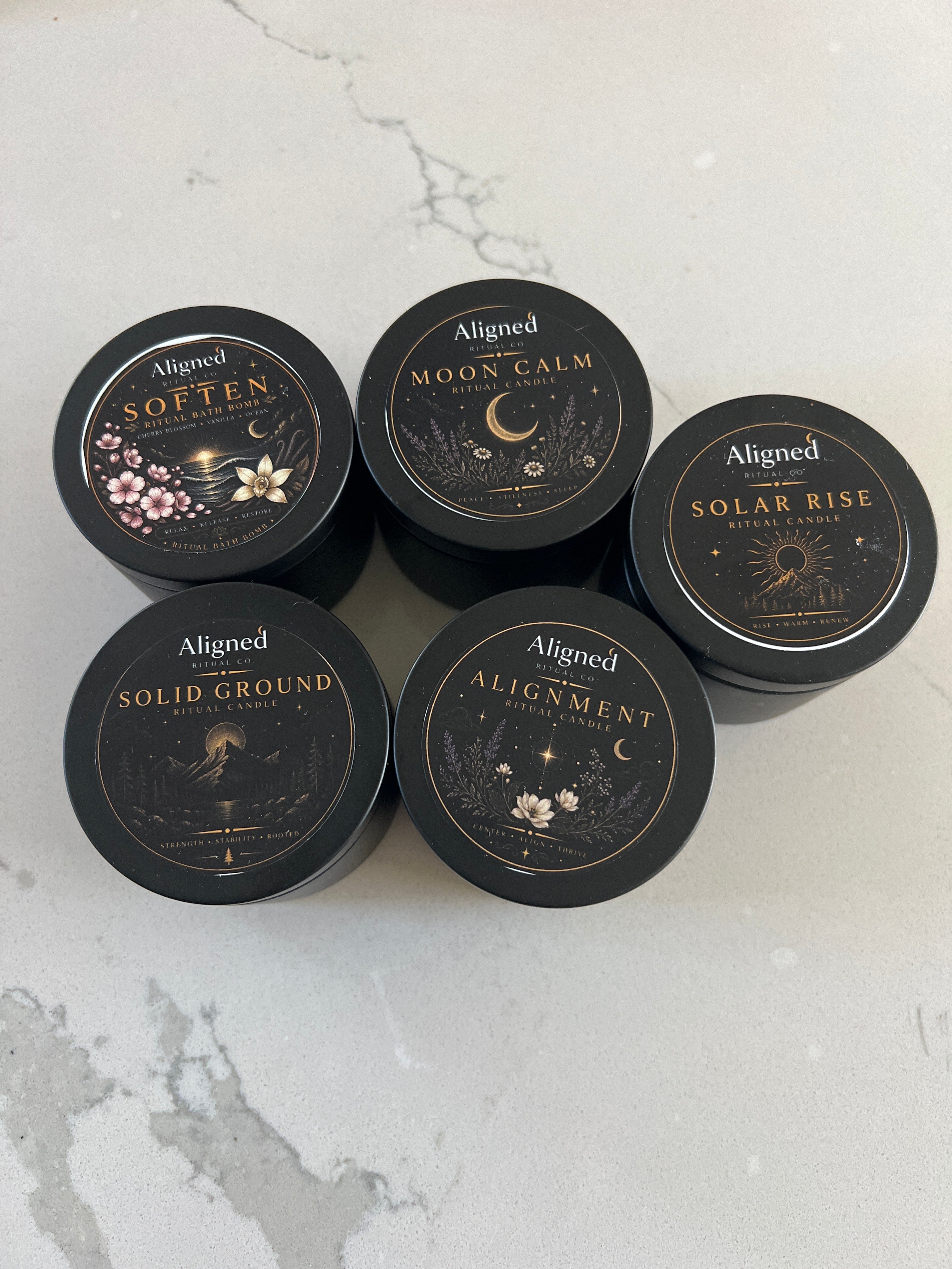 Aligned Ritual Candles